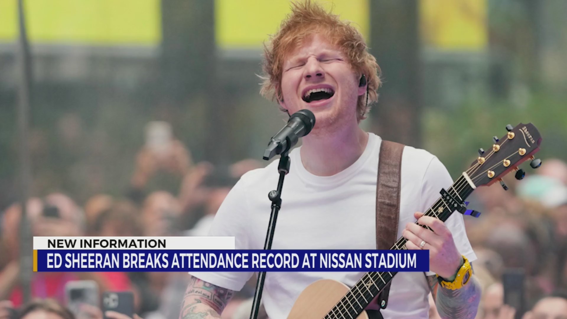 Ed Sheeran sets attendance record at Nissan Stadium – WKRN News 2
