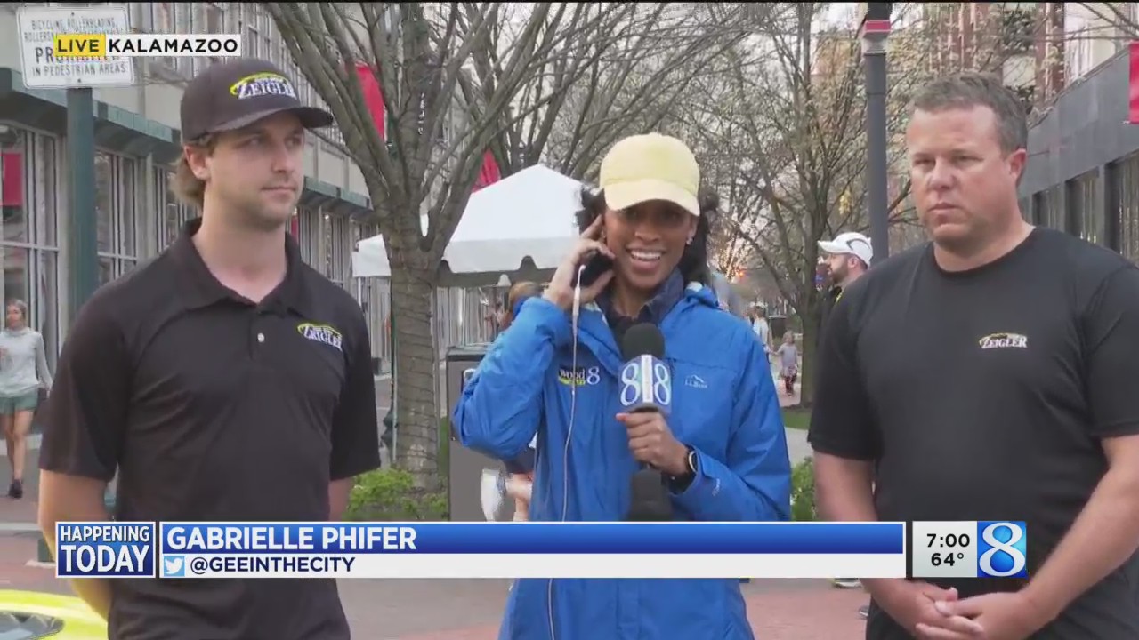 Zeigler Kalamazoo Marathon Interview with Aaron Zeigler and Nascar Race