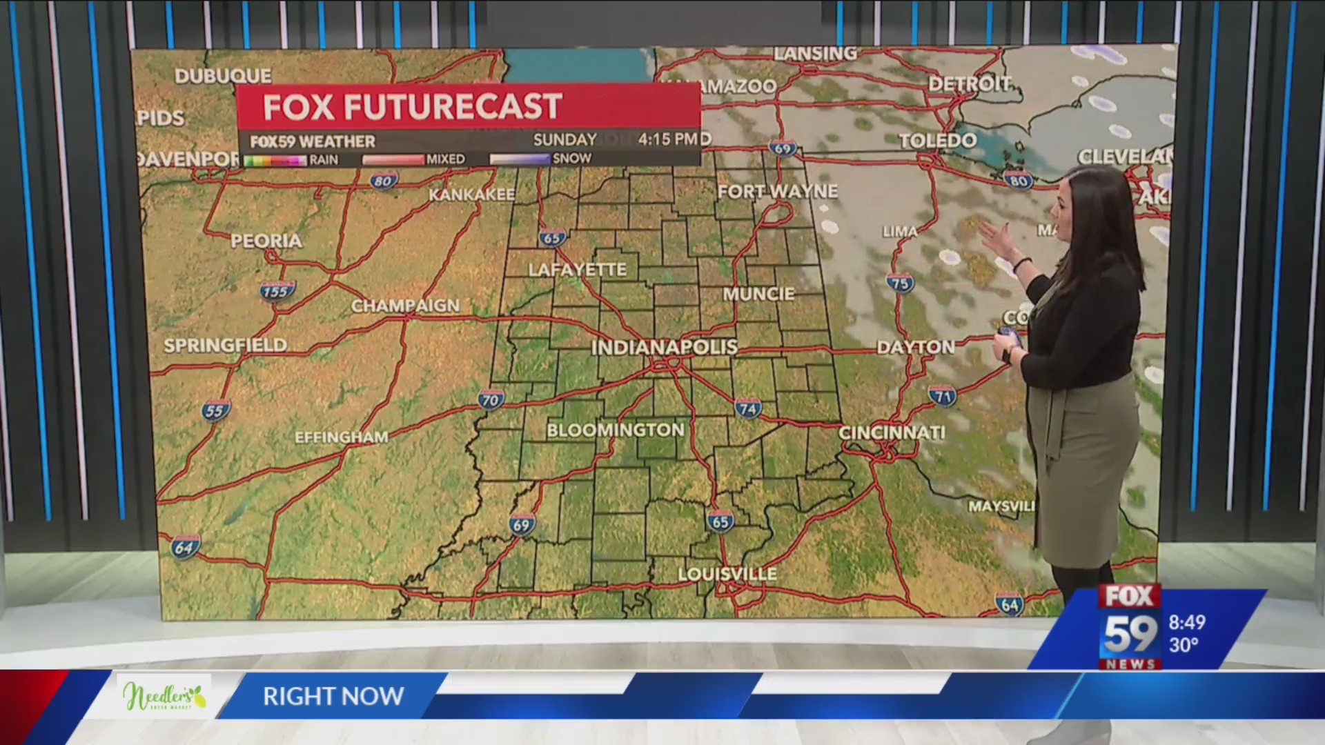 Sunny and breezy day today; milder pattern settles in this week – Fox 59