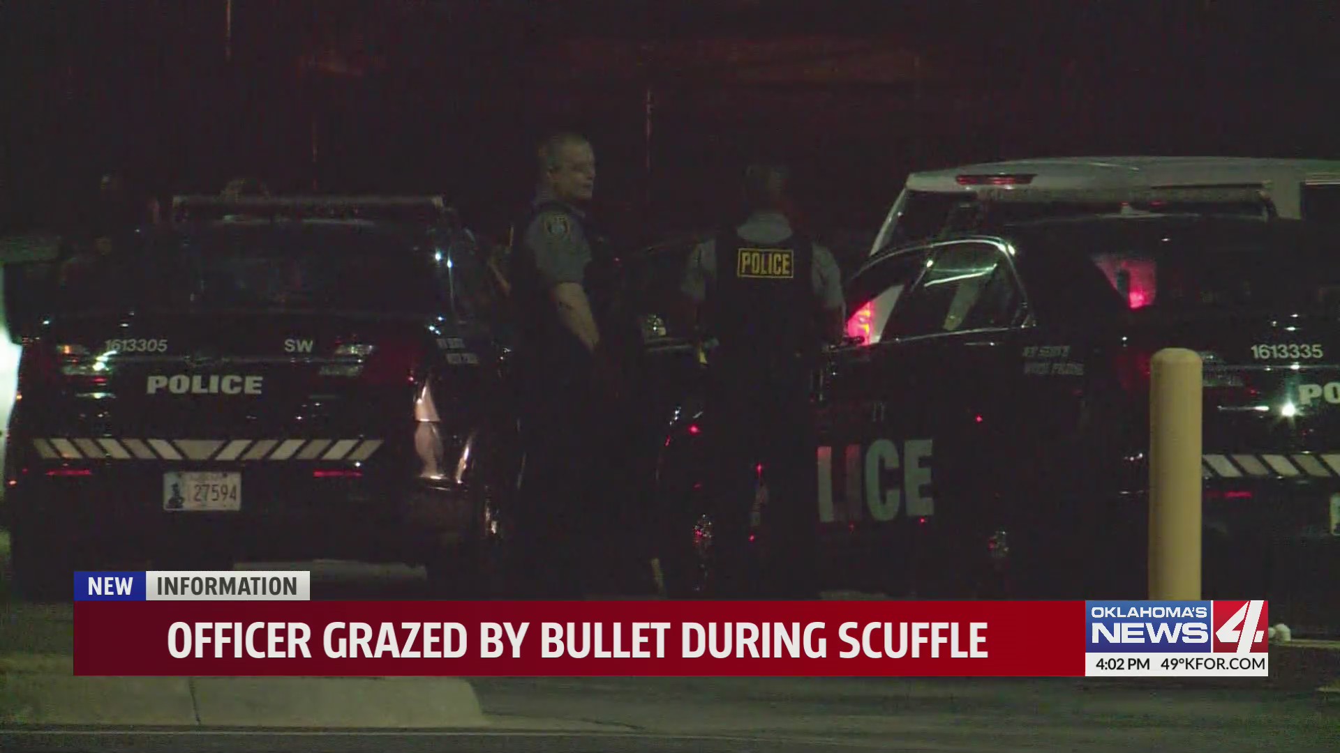 Officer grazed by bullet during scuffle – KFOR.com Oklahoma City