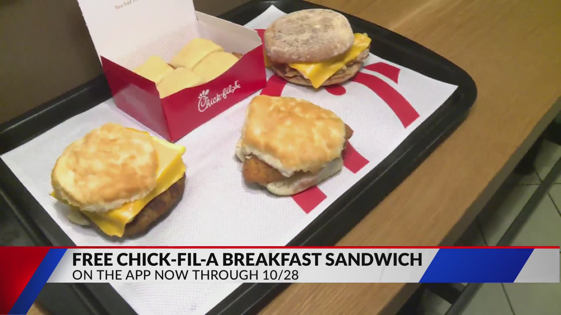 Free ChickFilA breakfast sandwiches on app now through Oct. 28 FOX 2