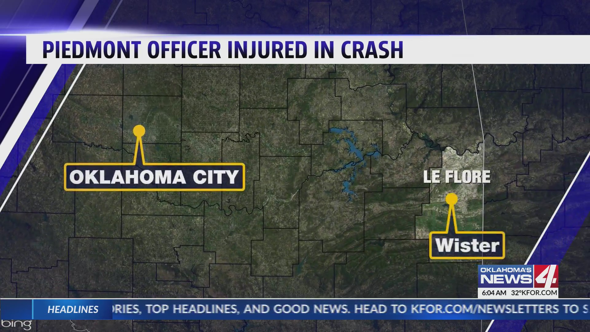 Piedmont officer injured in crash Oklahoma City