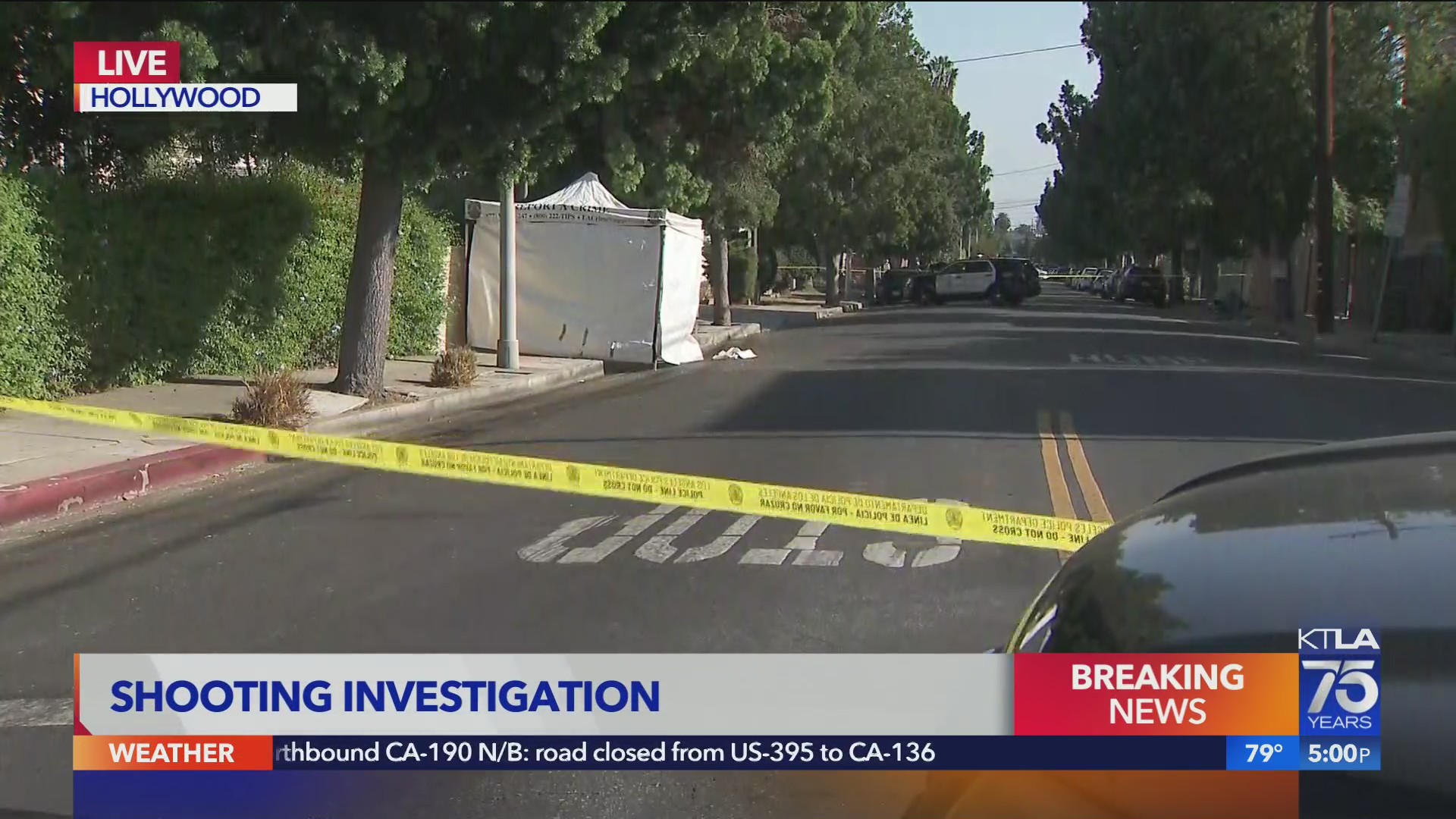 Police respond to reported shooting in Hollywood – KTLA