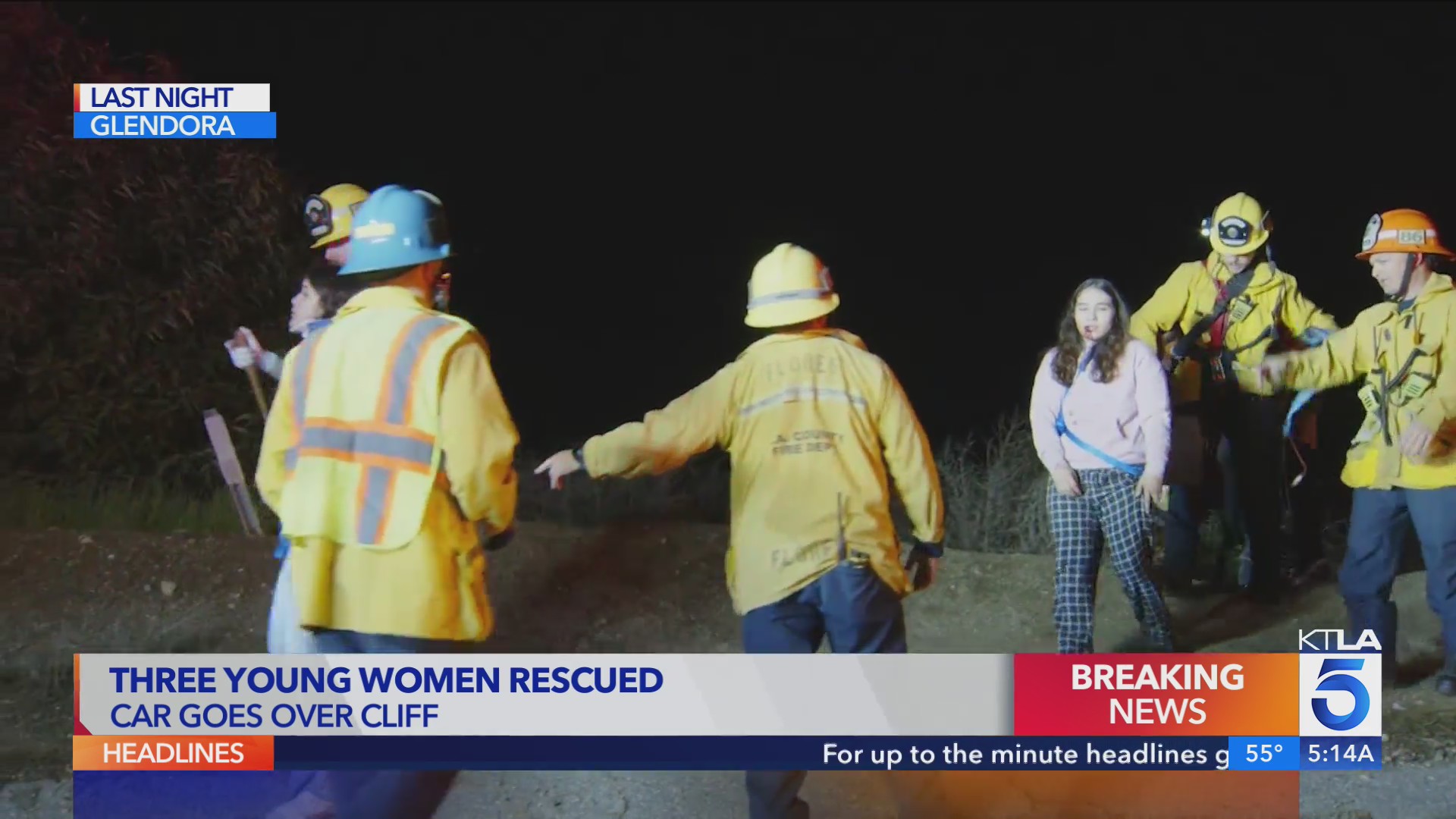 3 Women Rescued After Car Goes Over Cliff Ktla