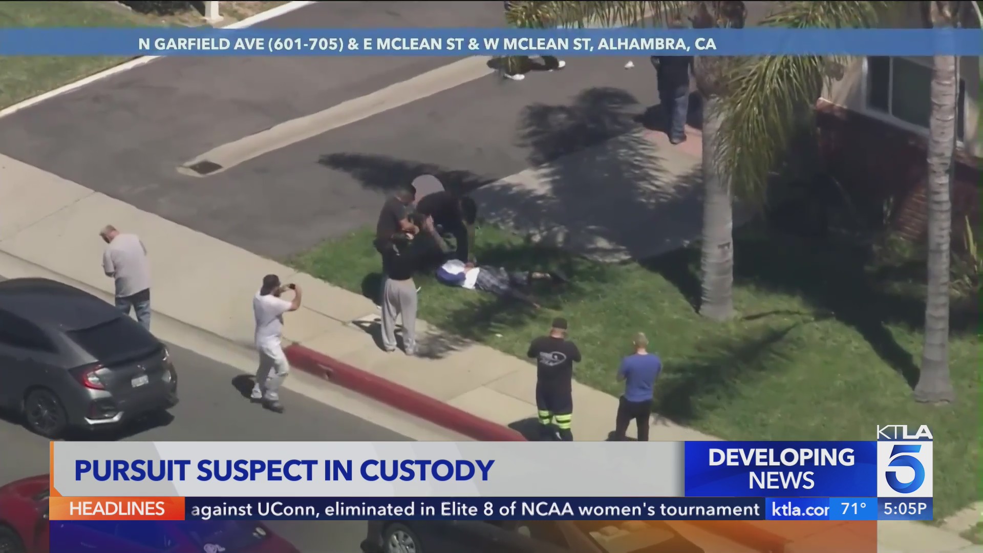 Suspect in custody after pursuit in stolen truck – KTLA