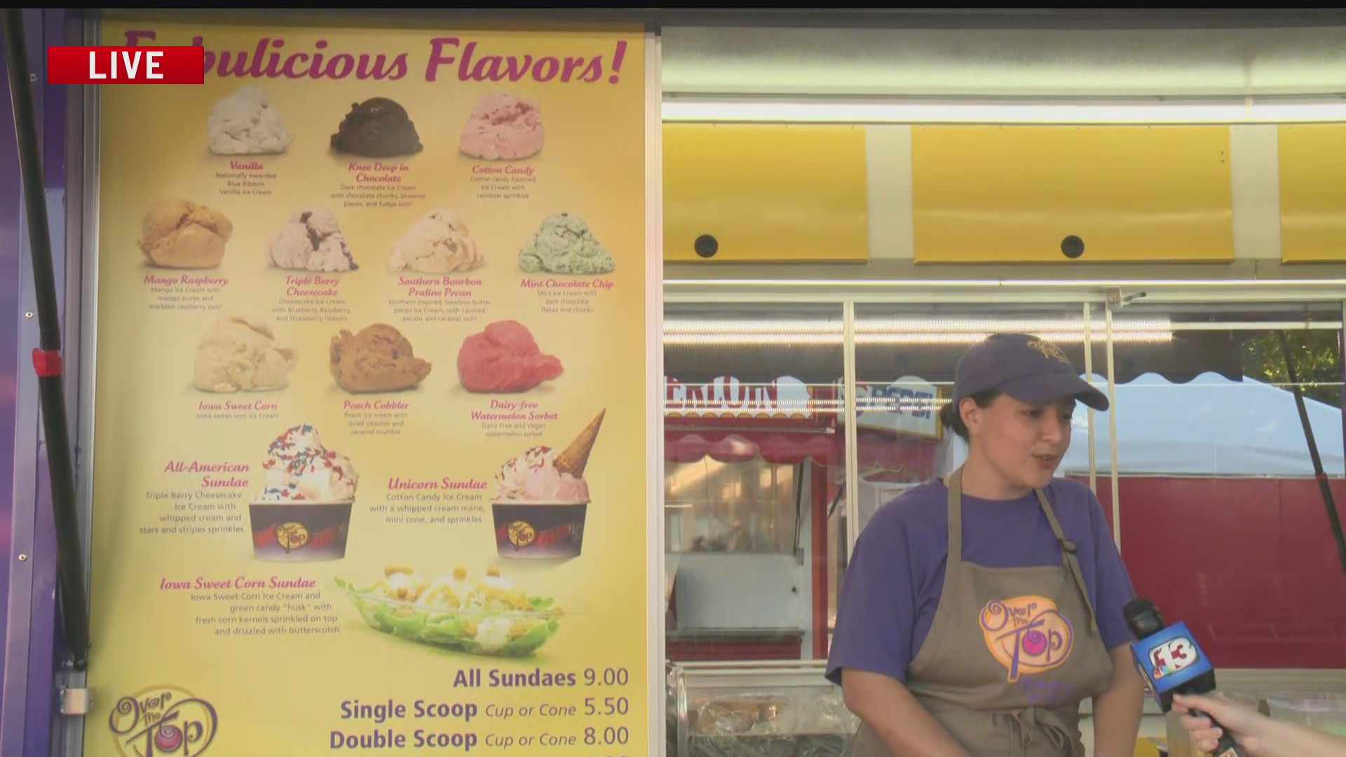 Over the Top debuts new ice cream flavors at the Iowa State Fair