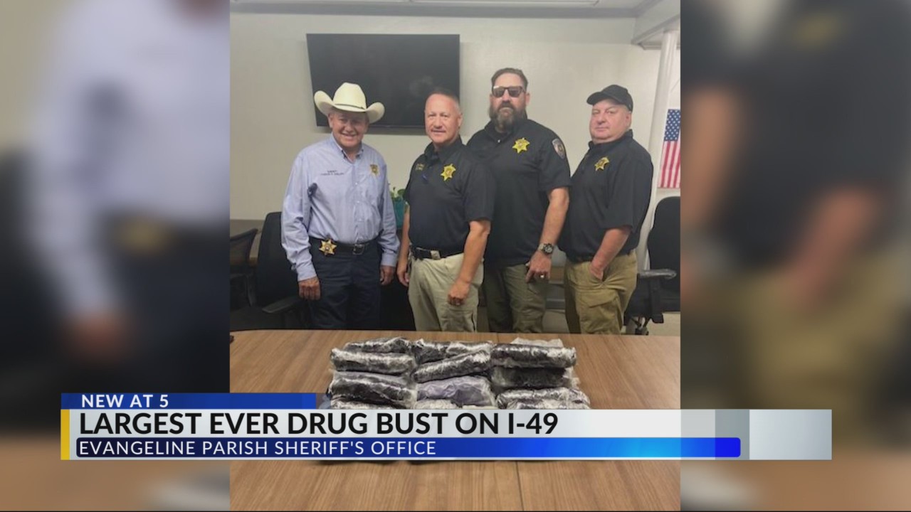 Evangeline Parish reports its largestever drug bust on I49