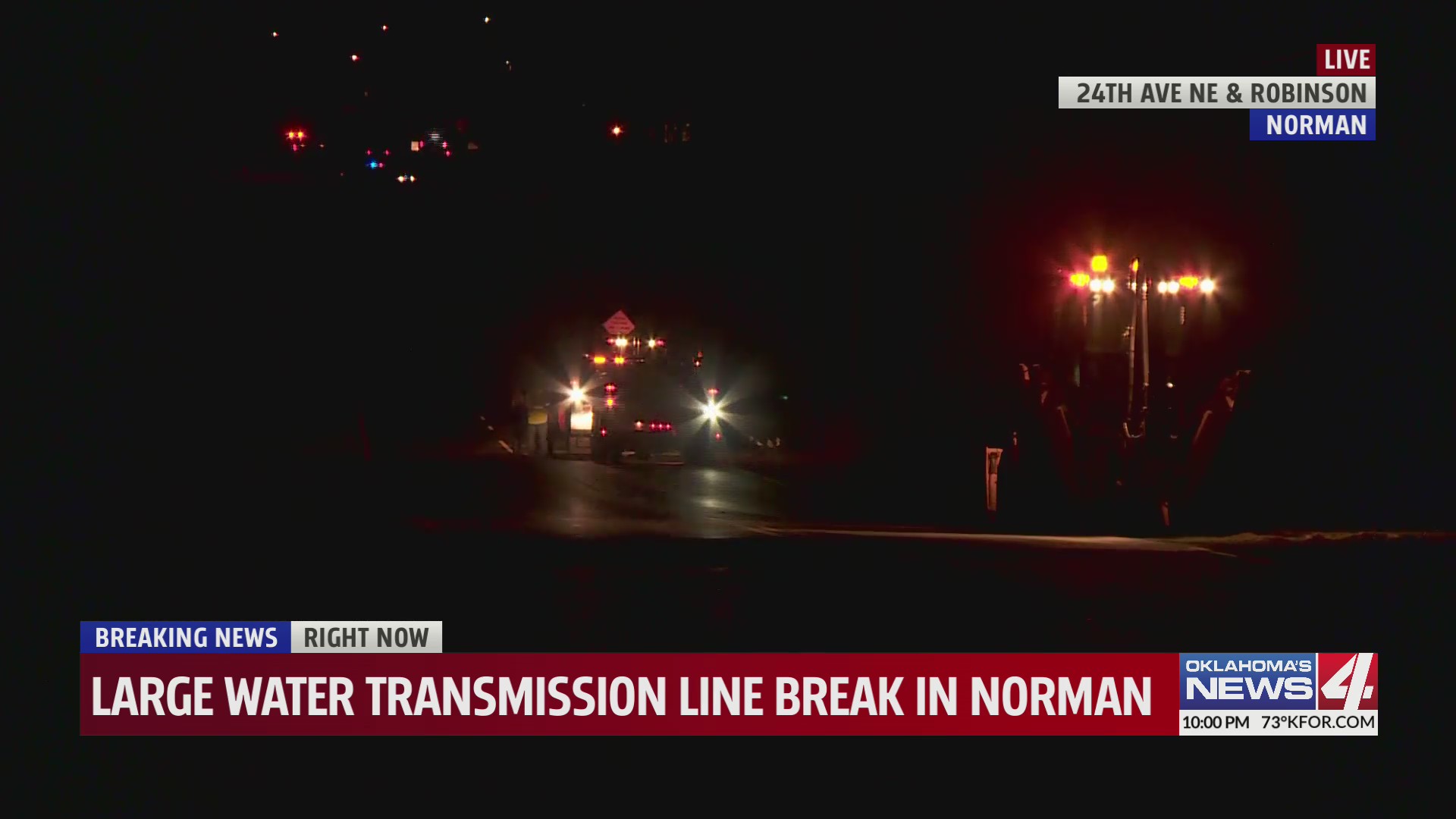 Large water transmission line break in Norman – KFOR.com Oklahoma City