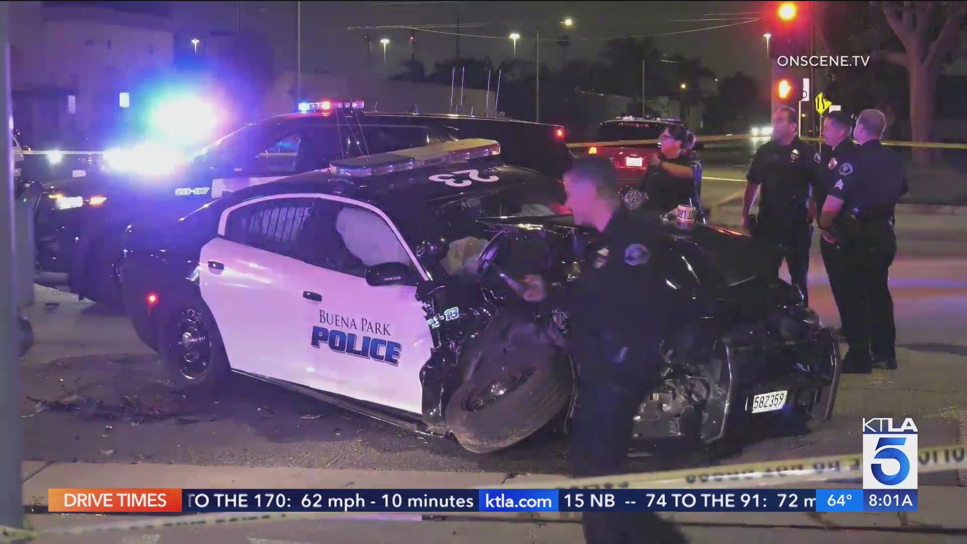 Buena Park police officer hospitalized following 2vehicle crash KTLA