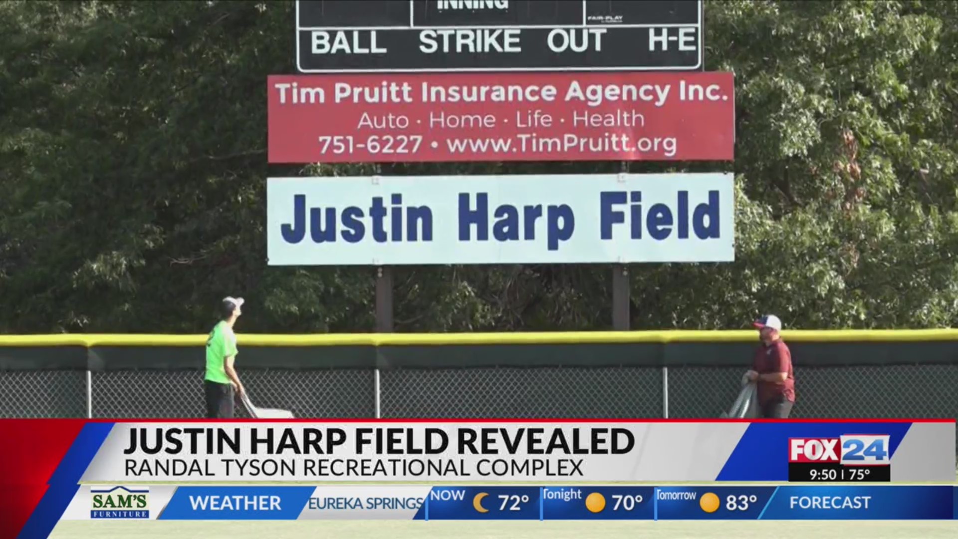 Justin Harp Field revealed at Randal Tyson Recreational Complex KNWA FOX24