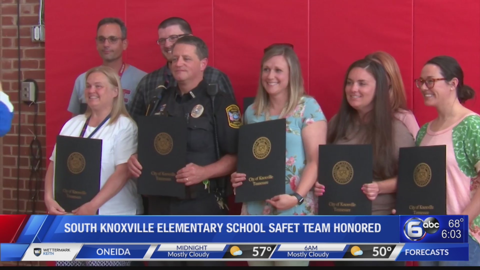 South Knoxville Elementary School Safety Team honored WATE 6 On Your Side