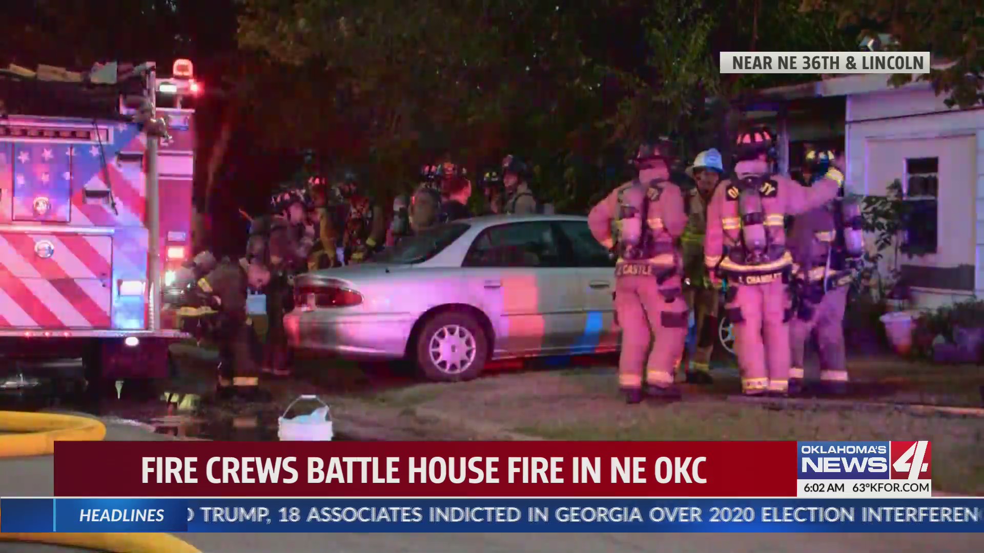Fire crews take down house fire in NE Oklahoma City Oklahoma