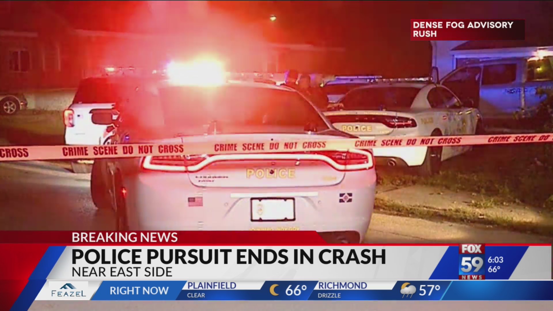 Police pursuit ends in crash on near east side – Fox 59