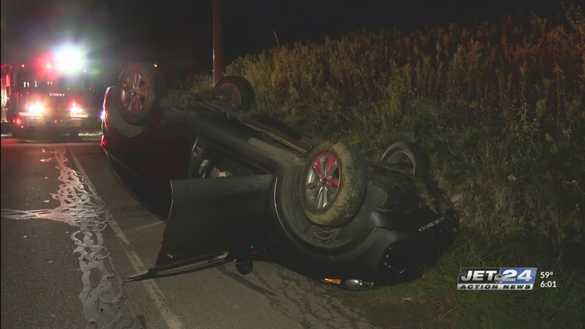 Overnight accident sends one to Corry hospital on Saturday WJET/WFXP