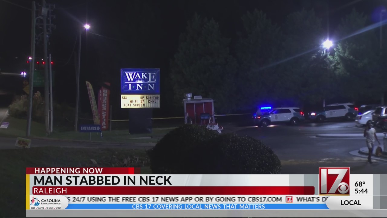 Man stabbed in the neck outside Raleigh inn – CBS17.com