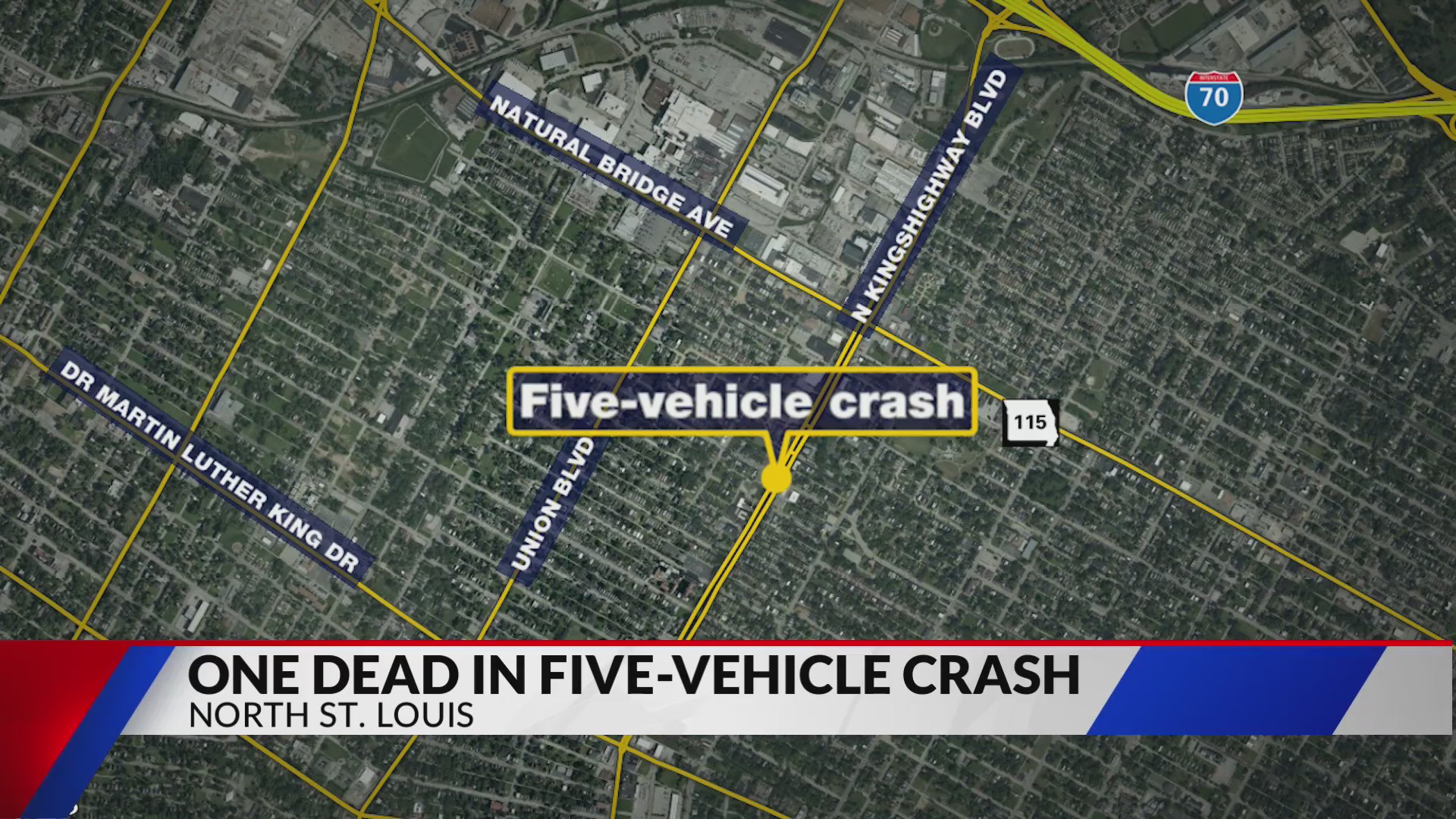 Driver killed in five-car crash in north St. Louis City – FOX 2