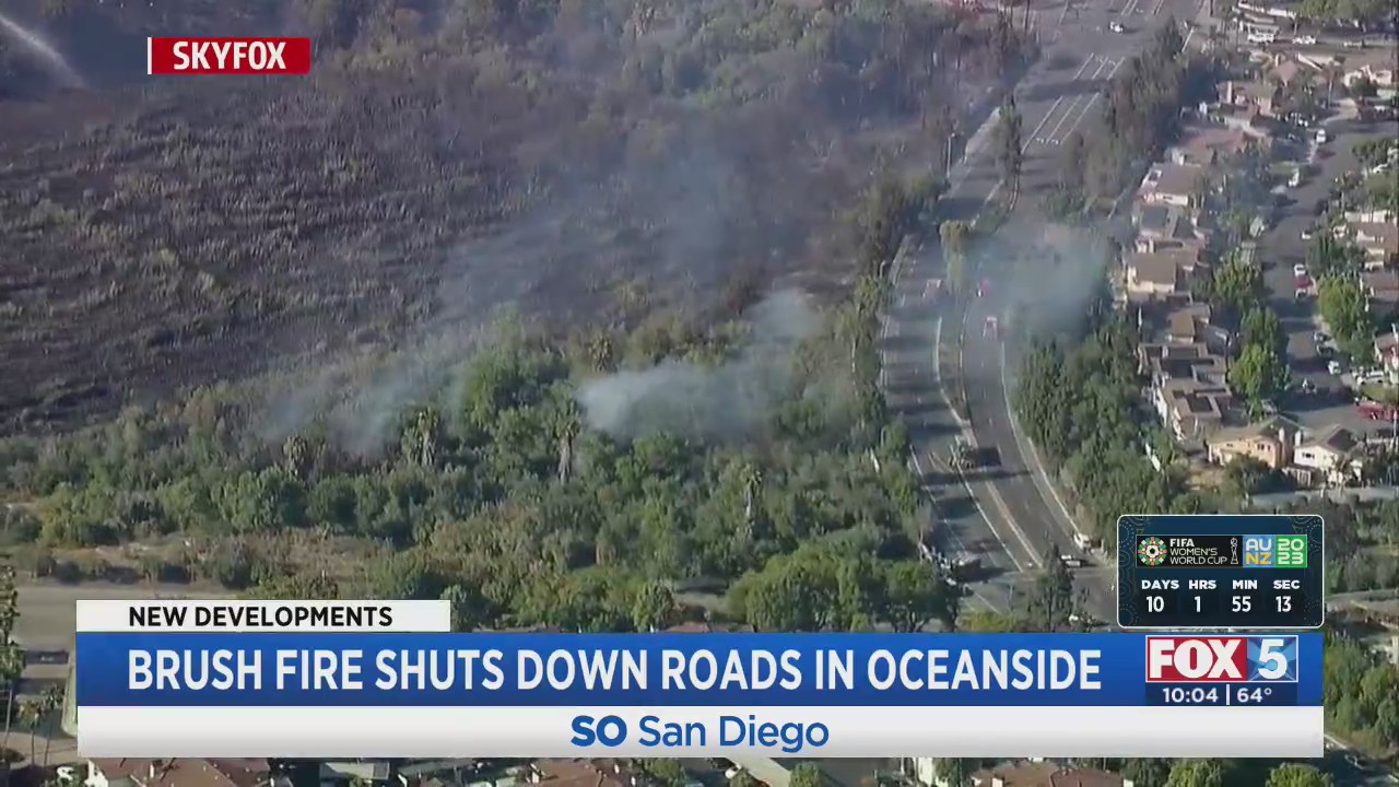 Brush Fire Shuts Down Roads In Oceanside – FOX 5 San Diego & KUSI News