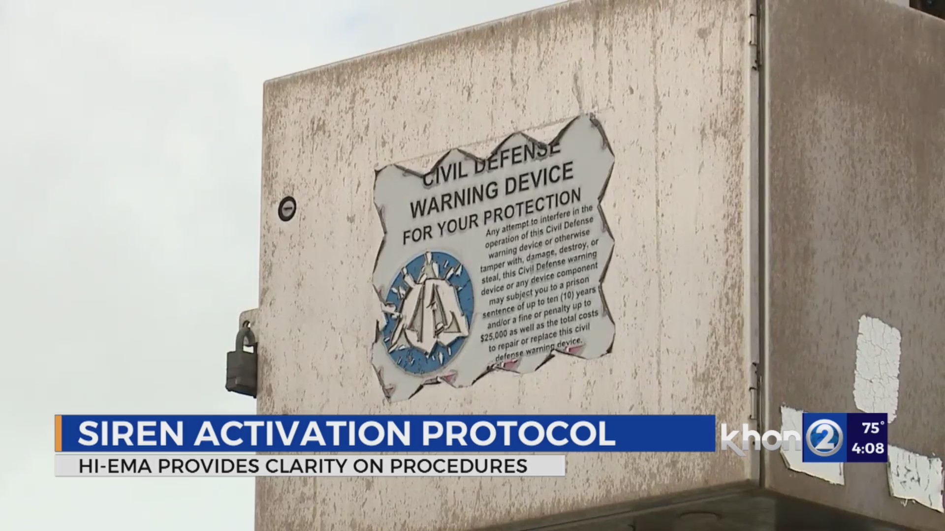 HI-EMA creates one-sheet for siren protocol – KHON2