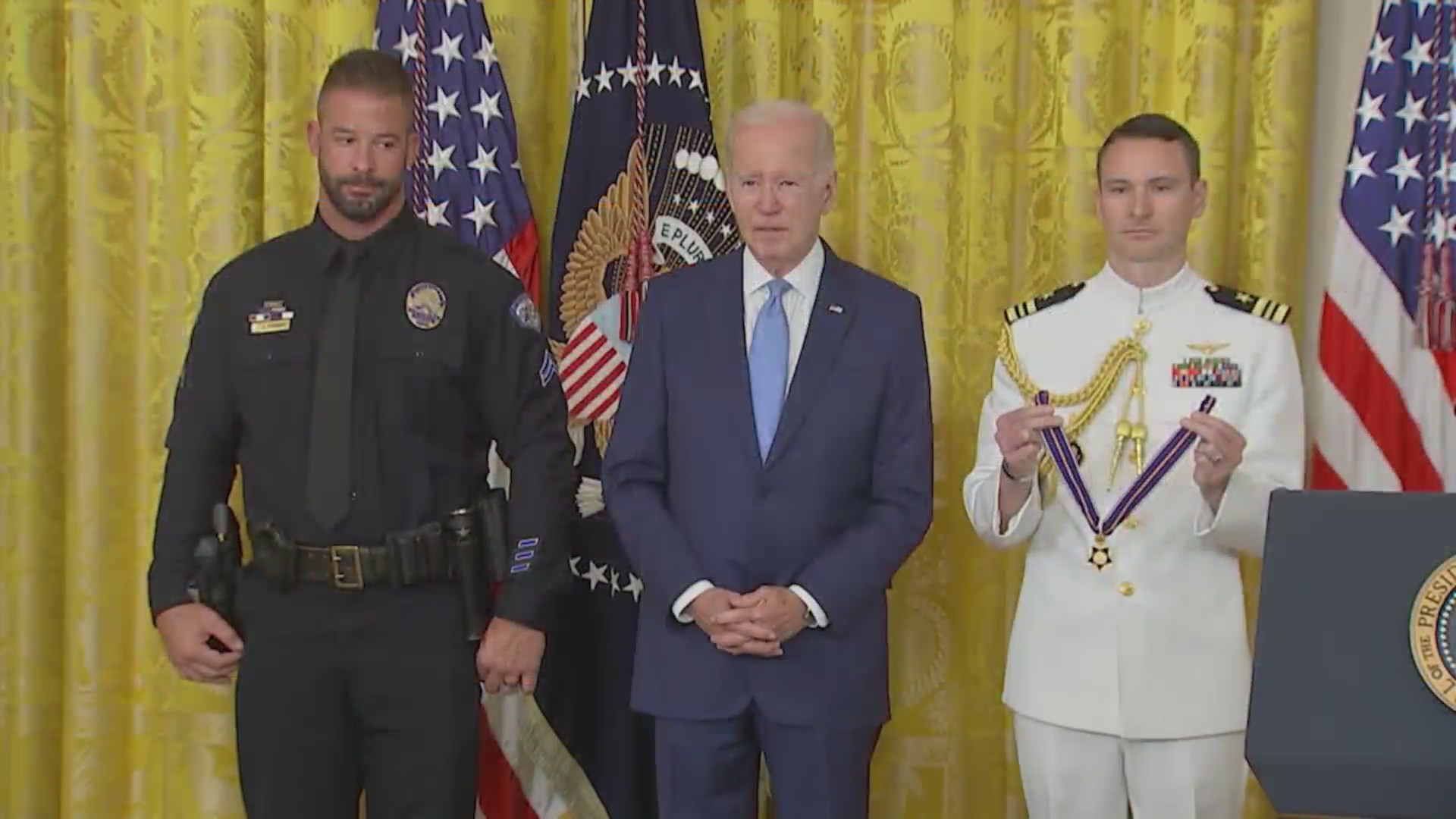 Littleton officer receives Medal of Valor from Biden for heroic action ...