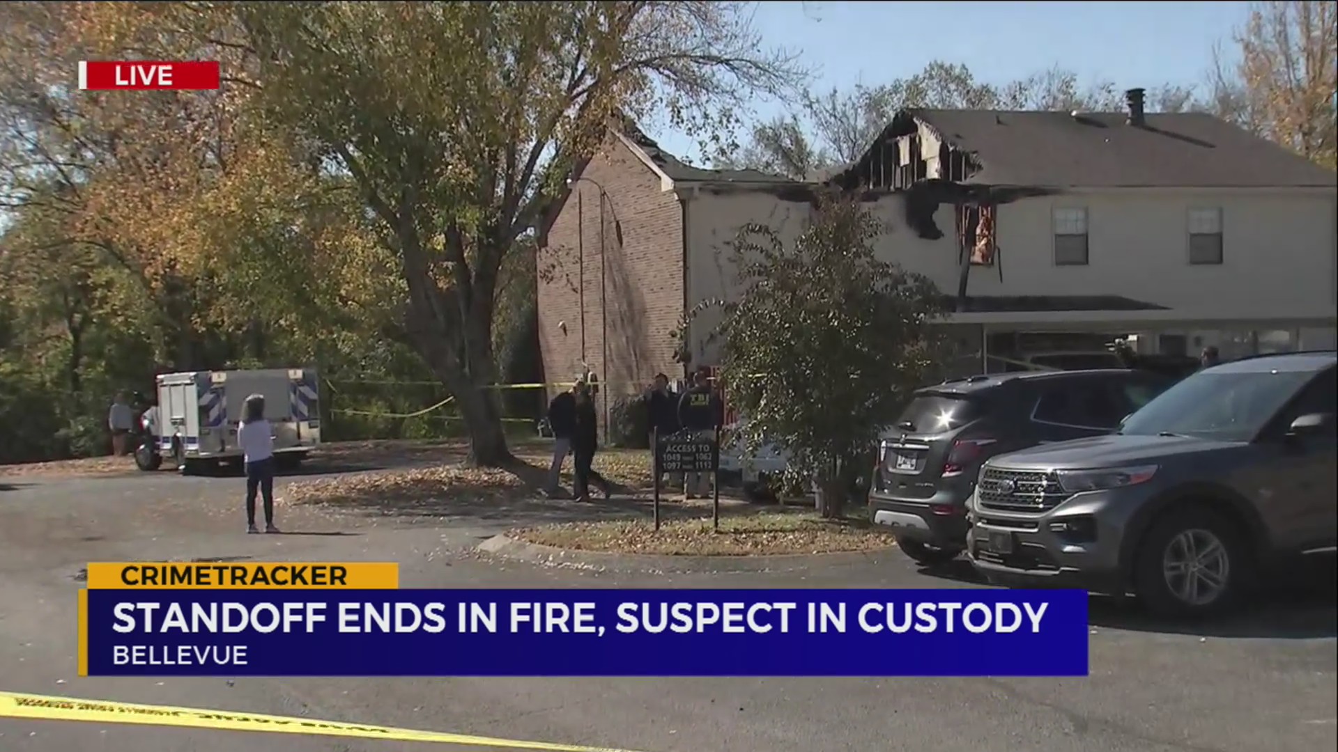 Standoff ends in fire in Bellevue, suspect in custody – WKRN News 2