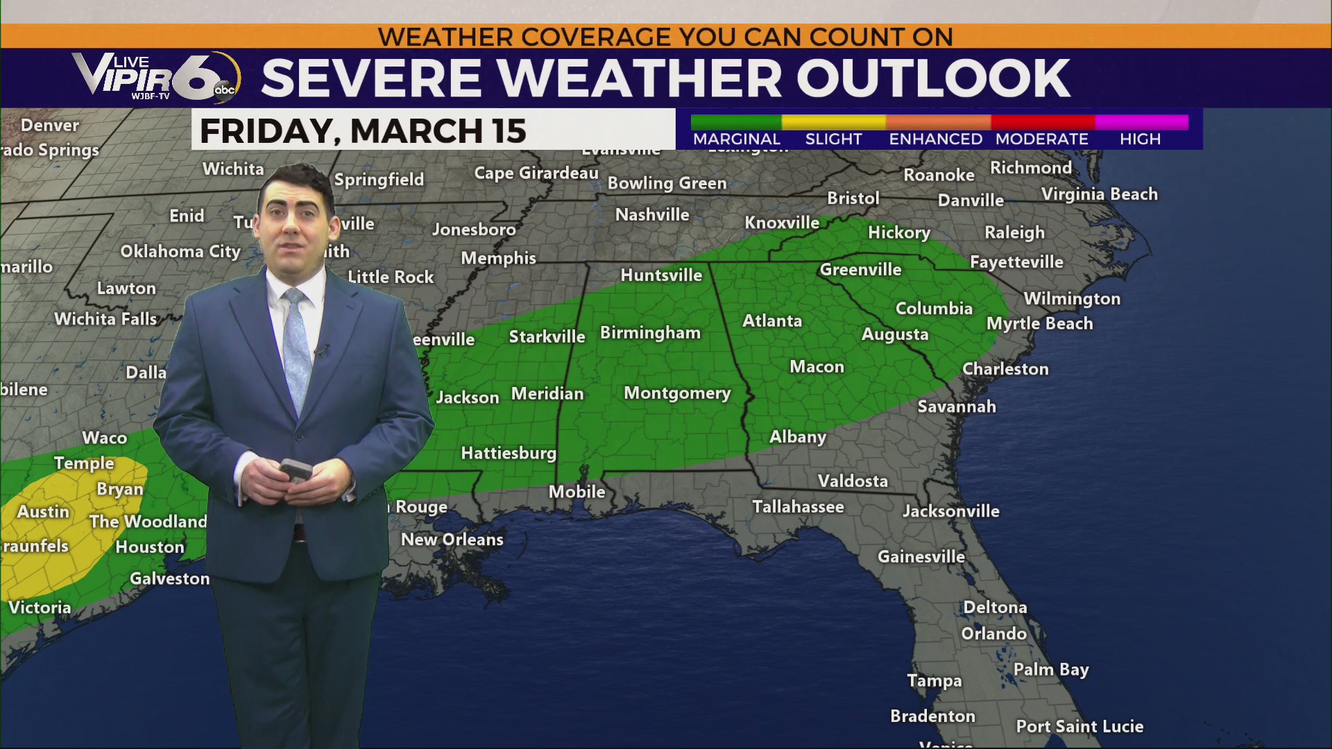 Warm temperatures to fuel storms on Friday – WJBF