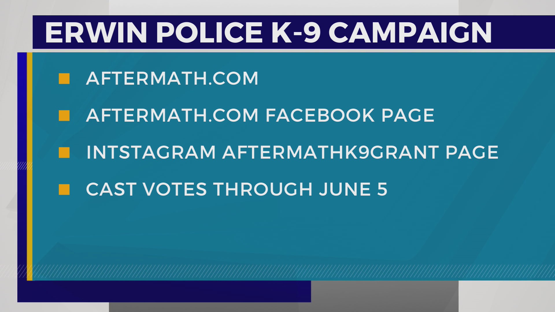 Erwin Police Erwin Police Department asking for community votes to win K9 grant ...