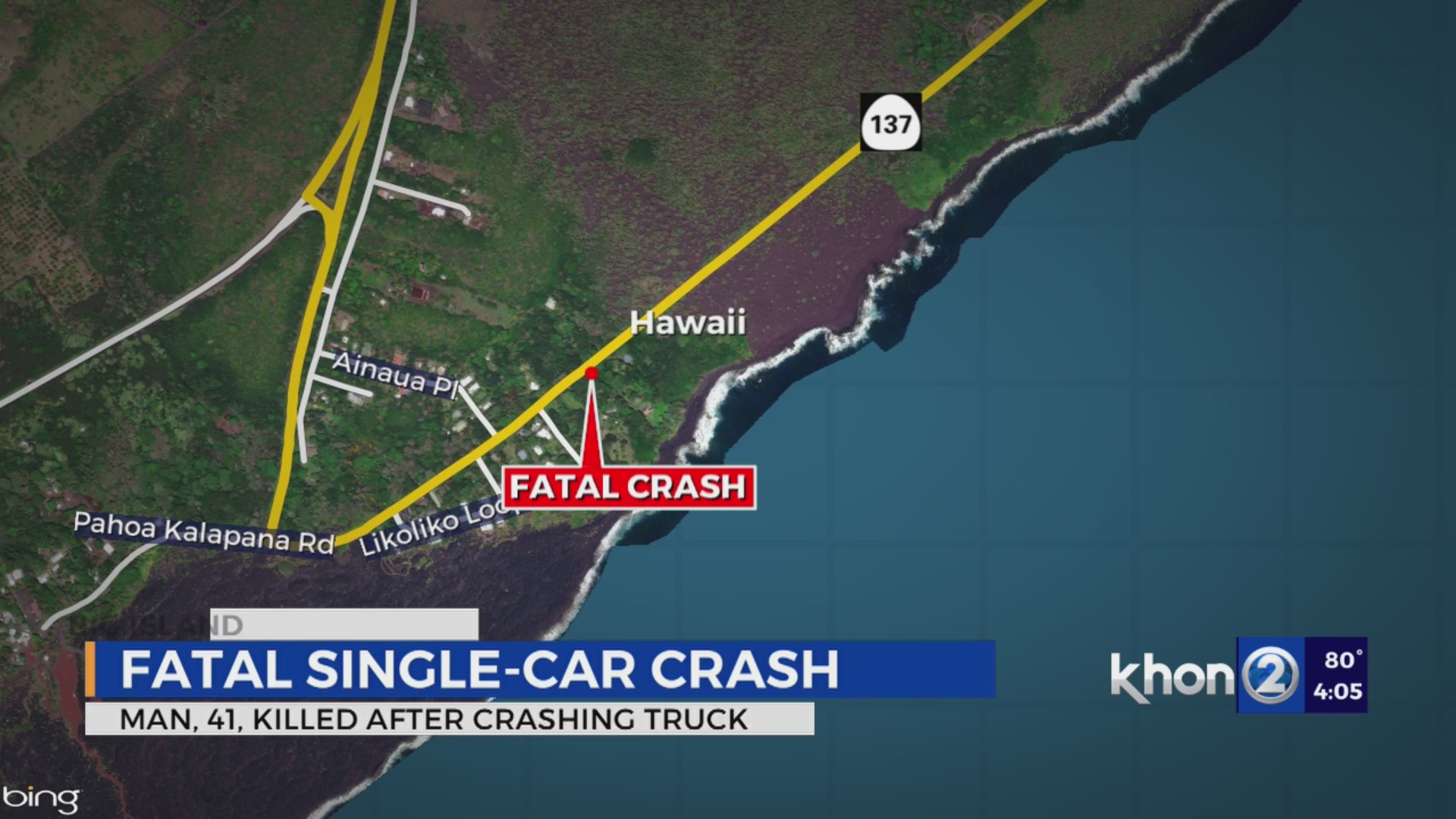Pahoa man killed in single-vehicle puna crash – KHON2