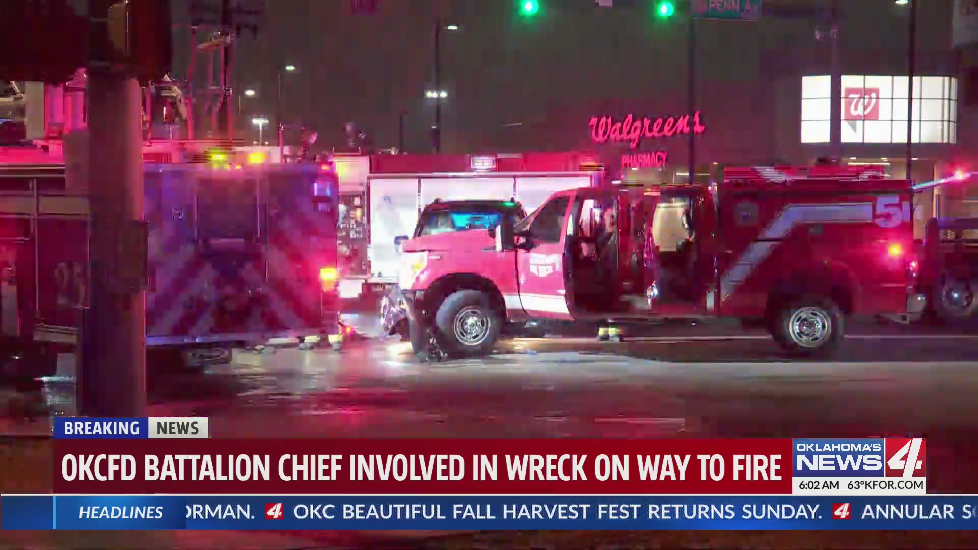 Oklahoma City Fire vehicle involved in wreck on way to fire – KFOR.com ...