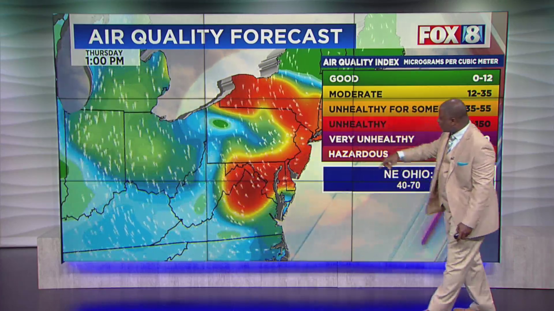 Dry and hazy Air quality advisory, elevated burning risk tonight Fox