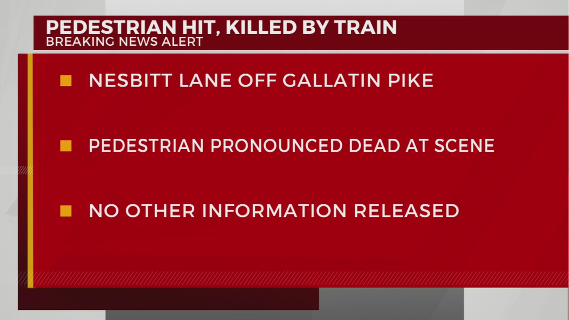 Pedestrian hit, killed by train in Madison – WKRN News 2