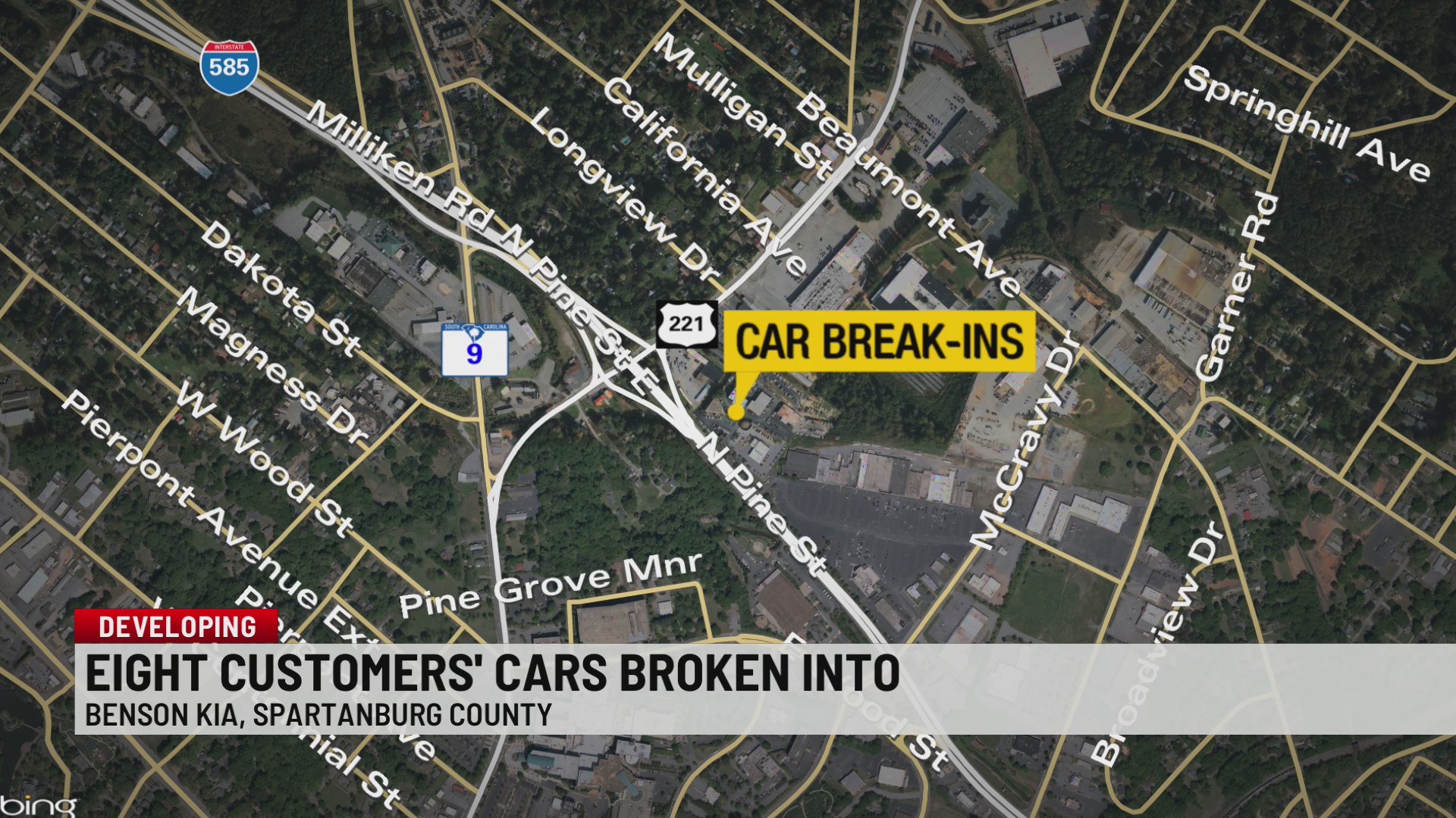 8 customers’ cars broken into at Benson KIA in Spartanburg Co. WSPA 7NEWS