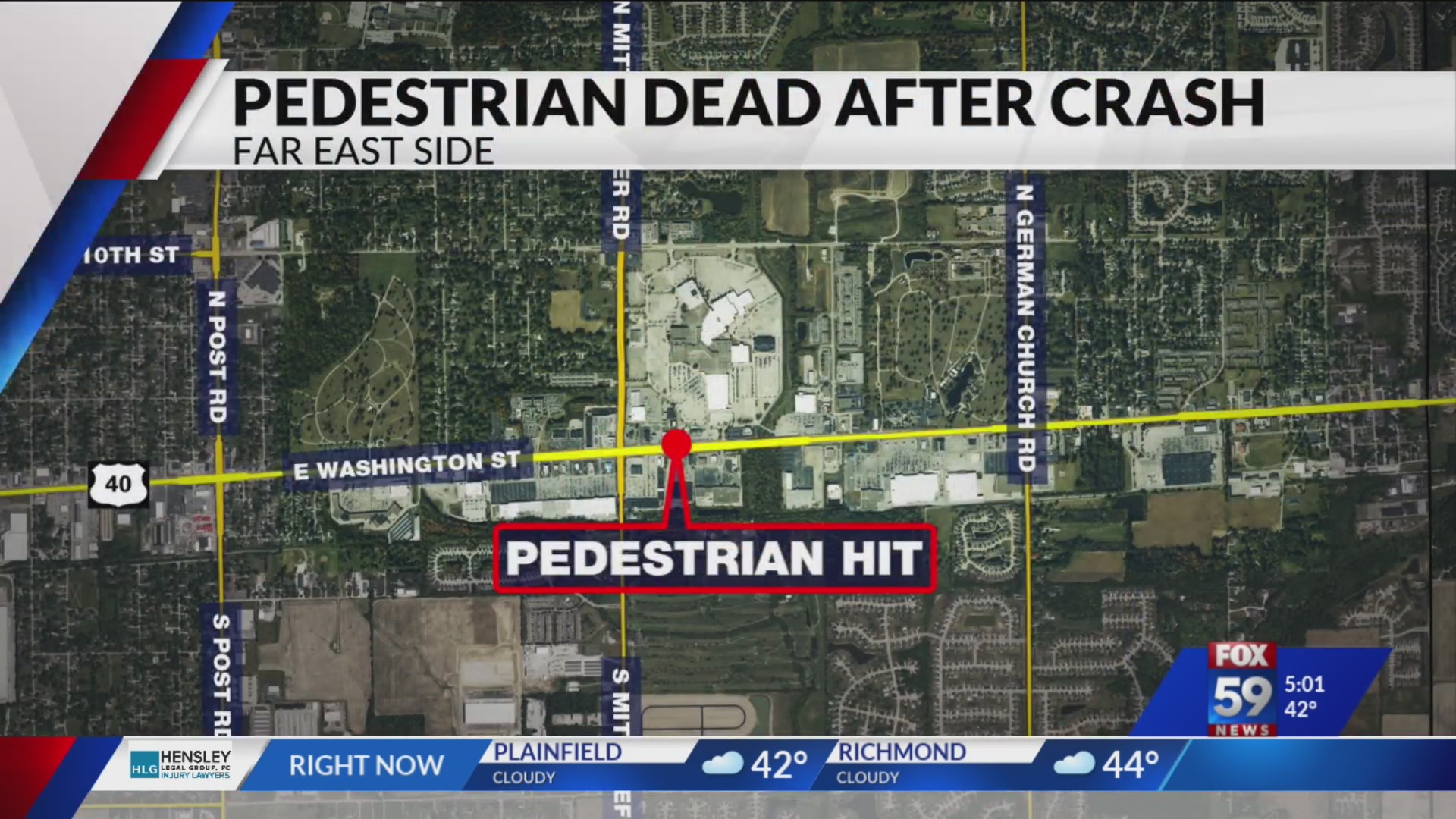 Man dies after being struck by driver on Indy’s far east side – Fox 59
