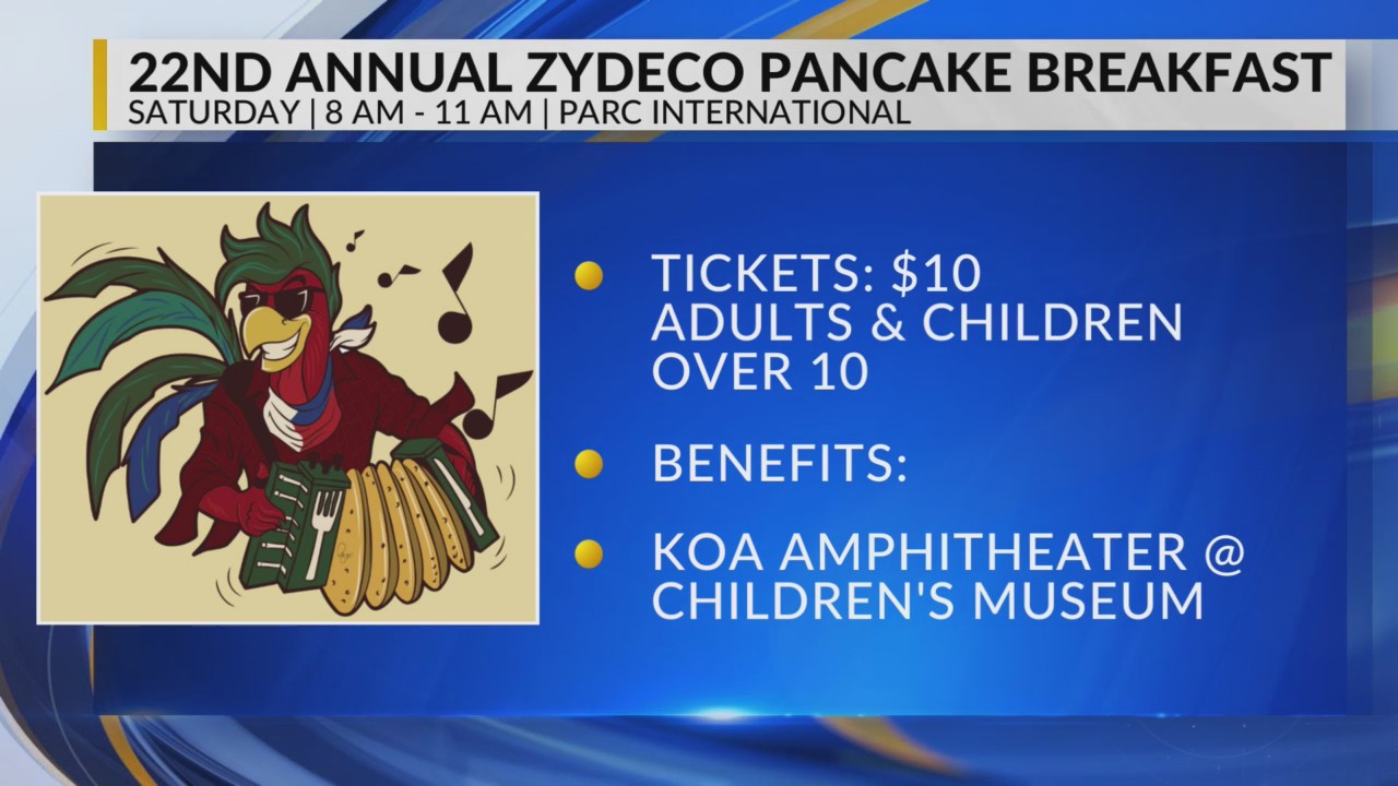 Kiwanis of Acadiana hosting 22nd Annual Zydeco Pancake Breakfast in Parc International