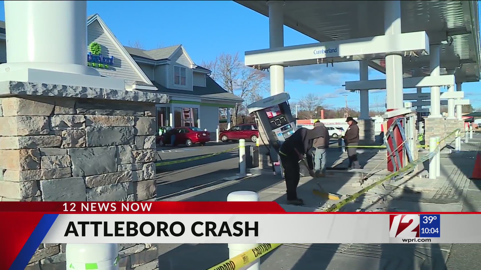Driver crashes into gas pump in Attleboro