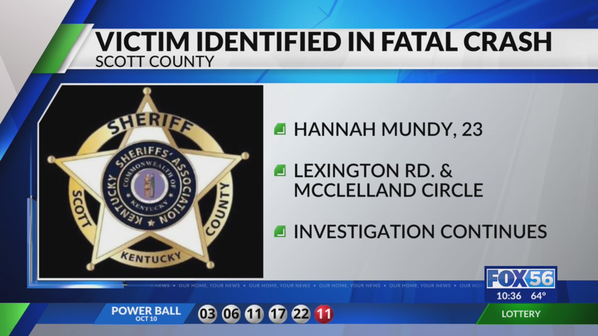 Victim identified in Scott County crash – FOX 56 News
