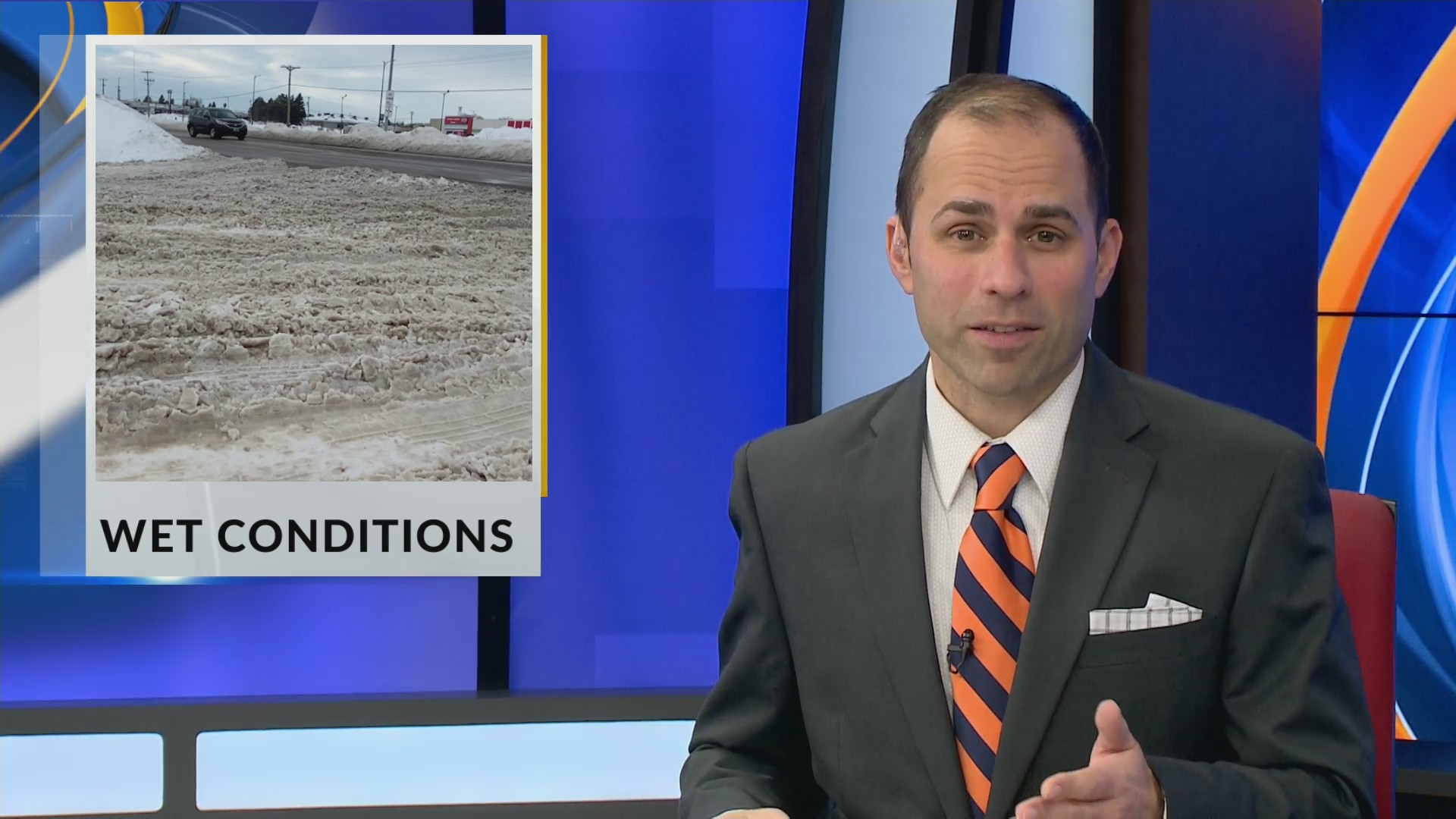 Wet road conditions KX NEWS