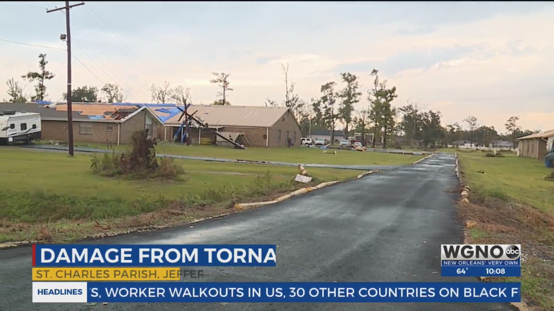 The aftermath of tornado damage in Jefferson and St. Charles Parish – WGNO