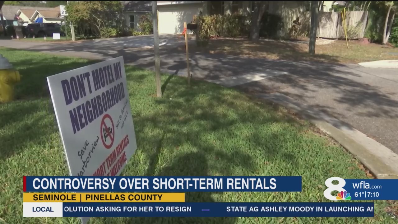 Pinellas homeowners frustrated with growing short term rental issues – WFLA