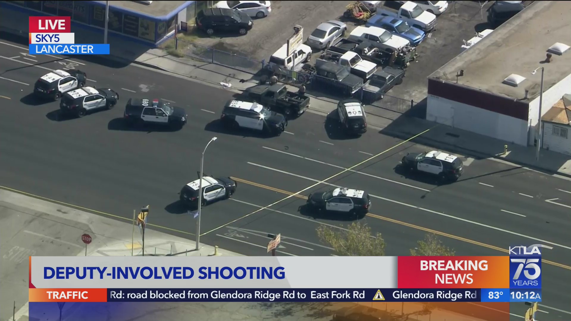 Robbery suspect shot by deputies in Lancaster – KTLA