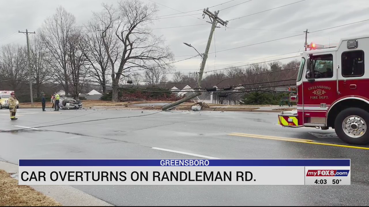 Car overturns on Randleman Road FOX8 WGHP