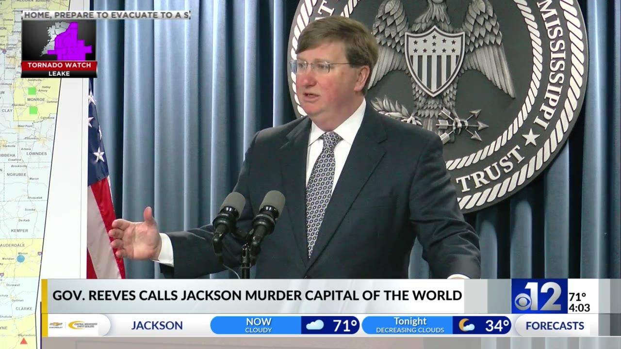 Jackson Reeves E Gov. Reeves calls Jackson ‘murder capital of the world’ – WJTV