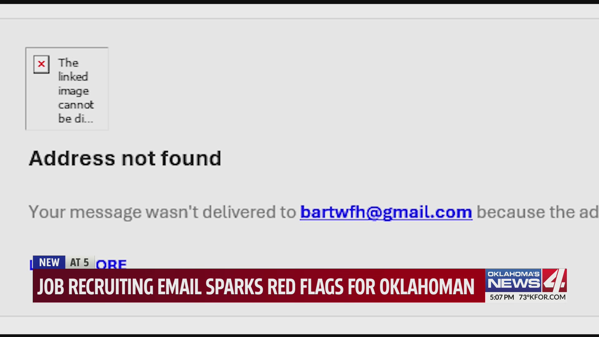 Job recruiting email raises red flags – KFOR.com Oklahoma City