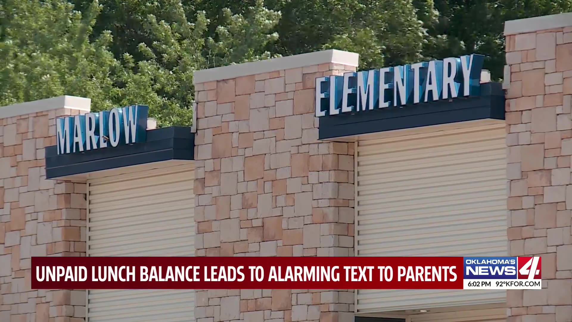 Text from Oklahoma school district says students with unpaid lunch