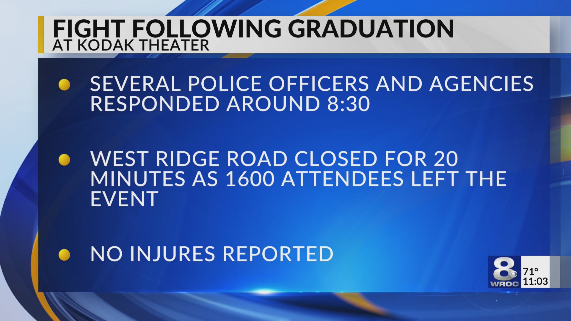Fight During Graduation Police close road after fight breaks out during School of the Arts ...