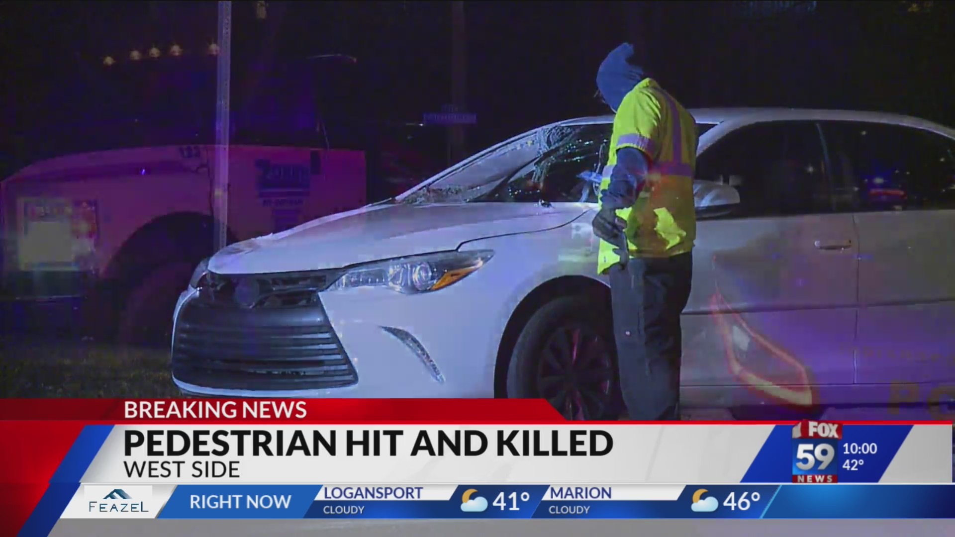 Pedestrian dead after being hit by a car on west side – Fox 59