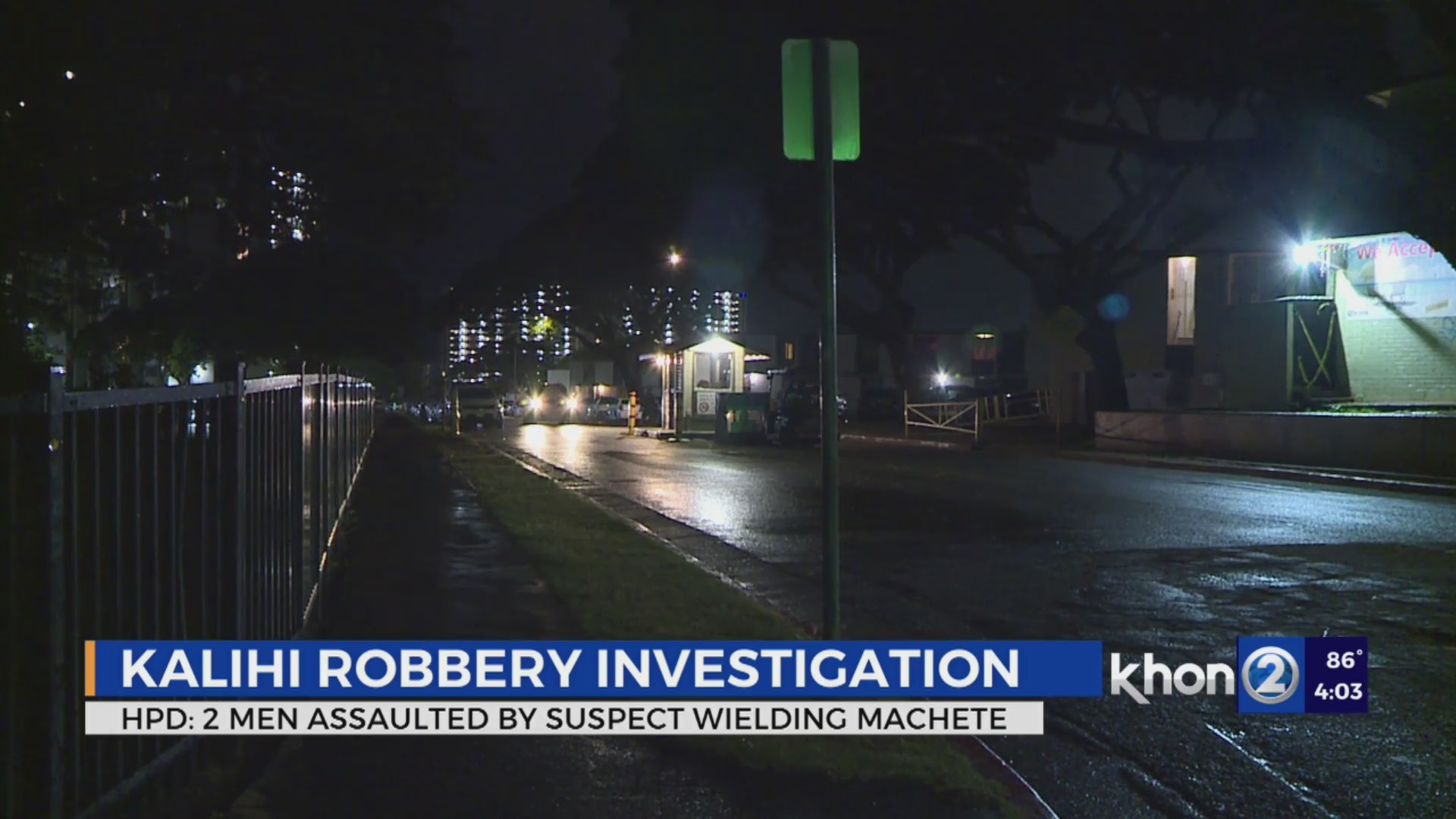 Man with machete attacks two in Kalihi area KHON2