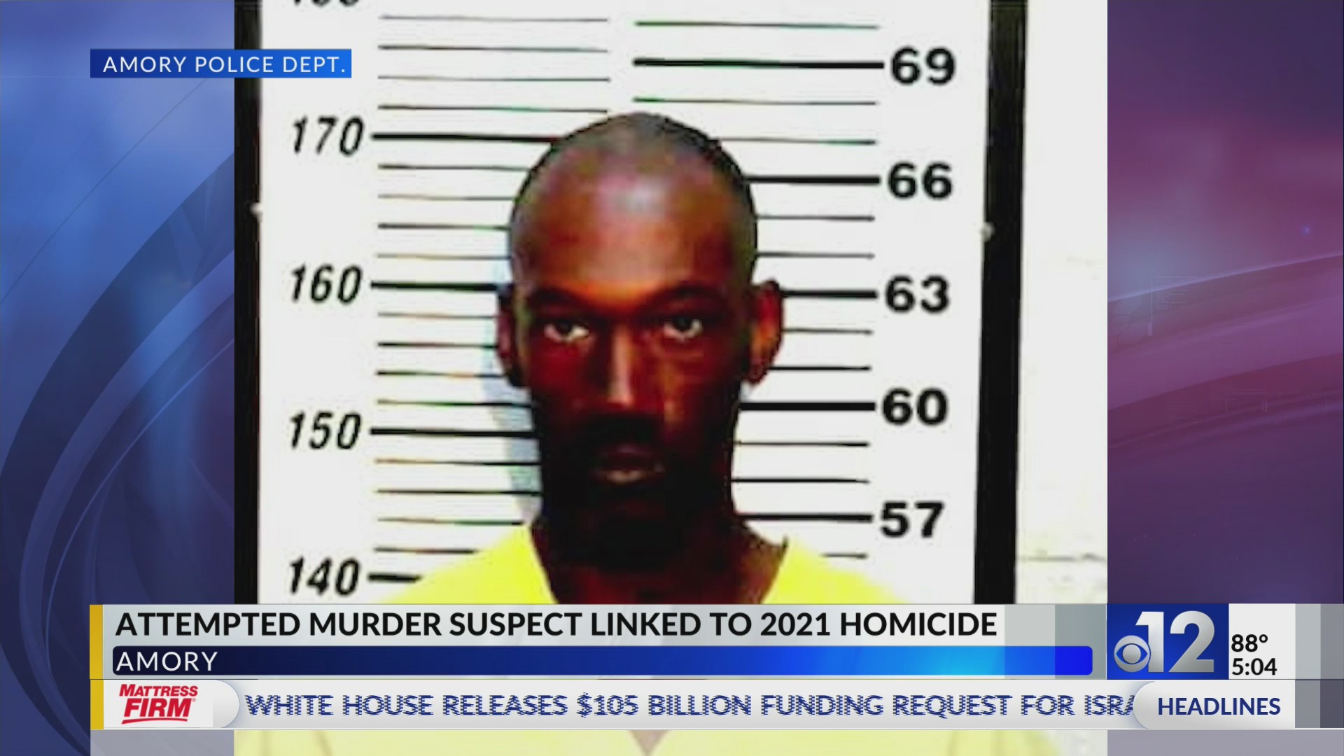 Attempted murder suspect linked to 2021 Amory homicide WJTV