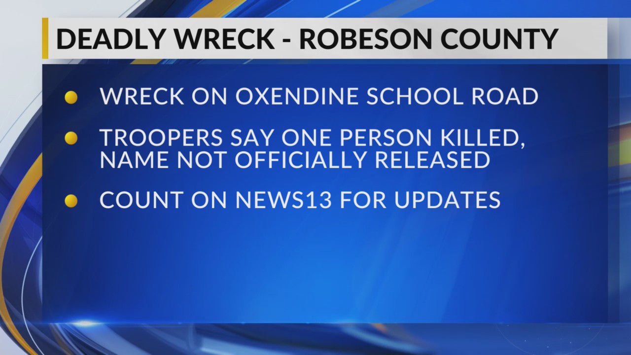 1 dead after crash in Robeson County, troopers say – WBTW