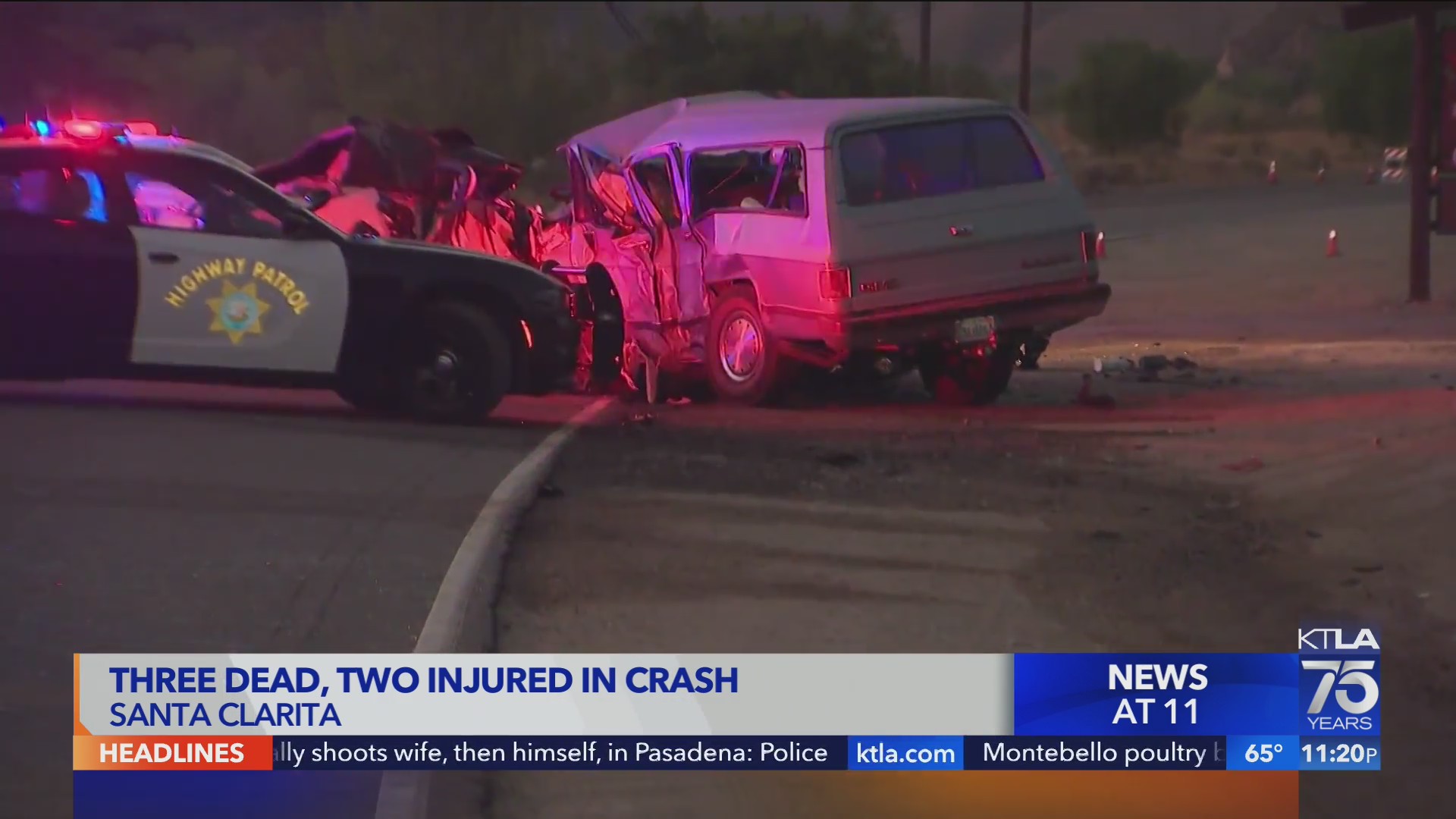 3 dead in Santa Clarita crash – KTLA