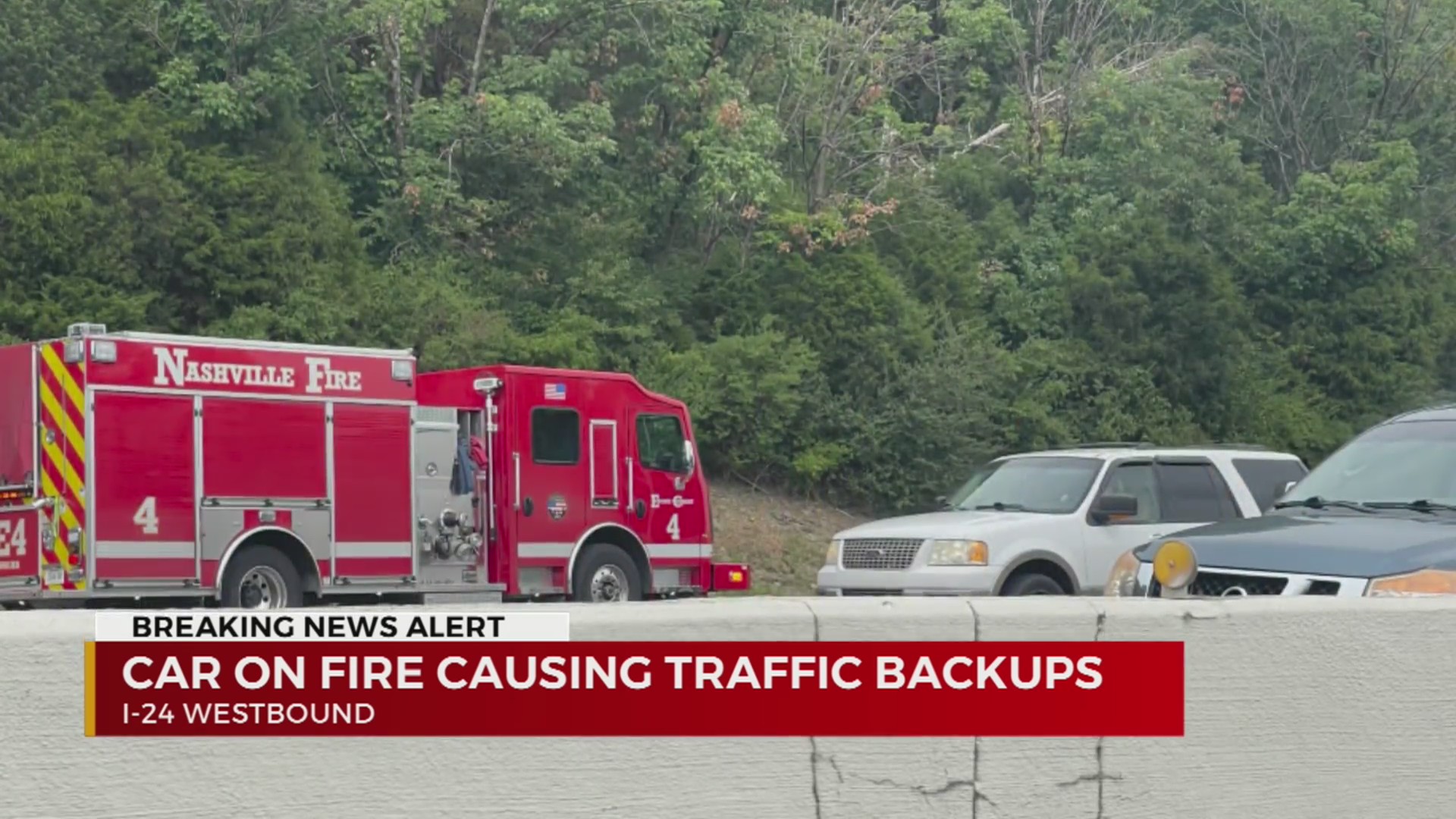Car fire causing delays on I-24 – WKRN News 2
